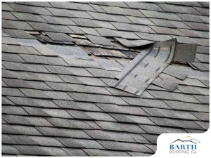Damage to roof tiles in need of repair